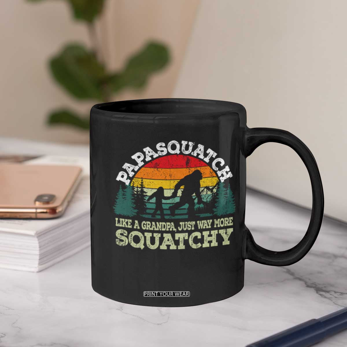 Grandpa Bigfoot Coffee Mug Retro Sasquatch Funny TS10 Print Your Wear