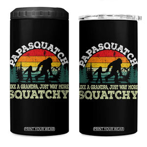 Grandpa Bigfoot 4 in 1 Can Cooler Tumbler Retro Sasquatch Funny TS10 One Size: 16 oz Black Print Your Wear
