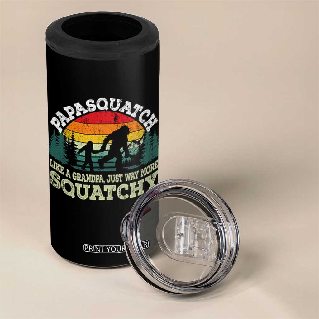 Grandpa Bigfoot 4 in 1 Can Cooler Tumbler Retro Sasquatch Funny TS10 Print Your Wear