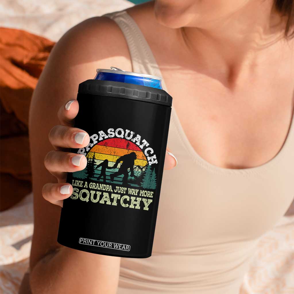 Grandpa Bigfoot 4 in 1 Can Cooler Tumbler Retro Sasquatch Funny TS10 Print Your Wear