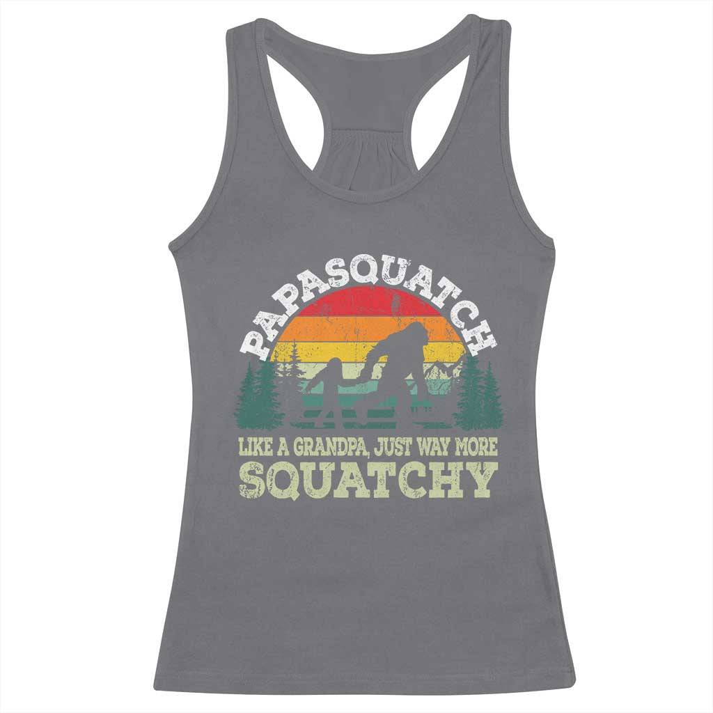 Grandpa Bigfoot Racerback Tank Top Retro Sasquatch Funny TS10 Charcoal Print Your Wear