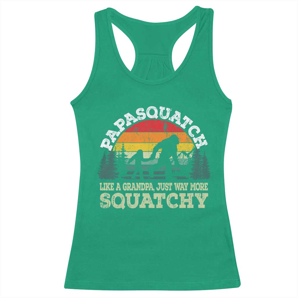 Grandpa Bigfoot Racerback Tank Top Retro Sasquatch Funny TS10 Irish Green Print Your Wear