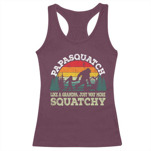 Grandpa Bigfoot Racerback Tank Top Retro Sasquatch Funny TS10 Maroon Print Your Wear