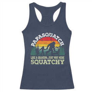 Grandpa Bigfoot Racerback Tank Top Retro Sasquatch Funny TS10 Navy Print Your Wear