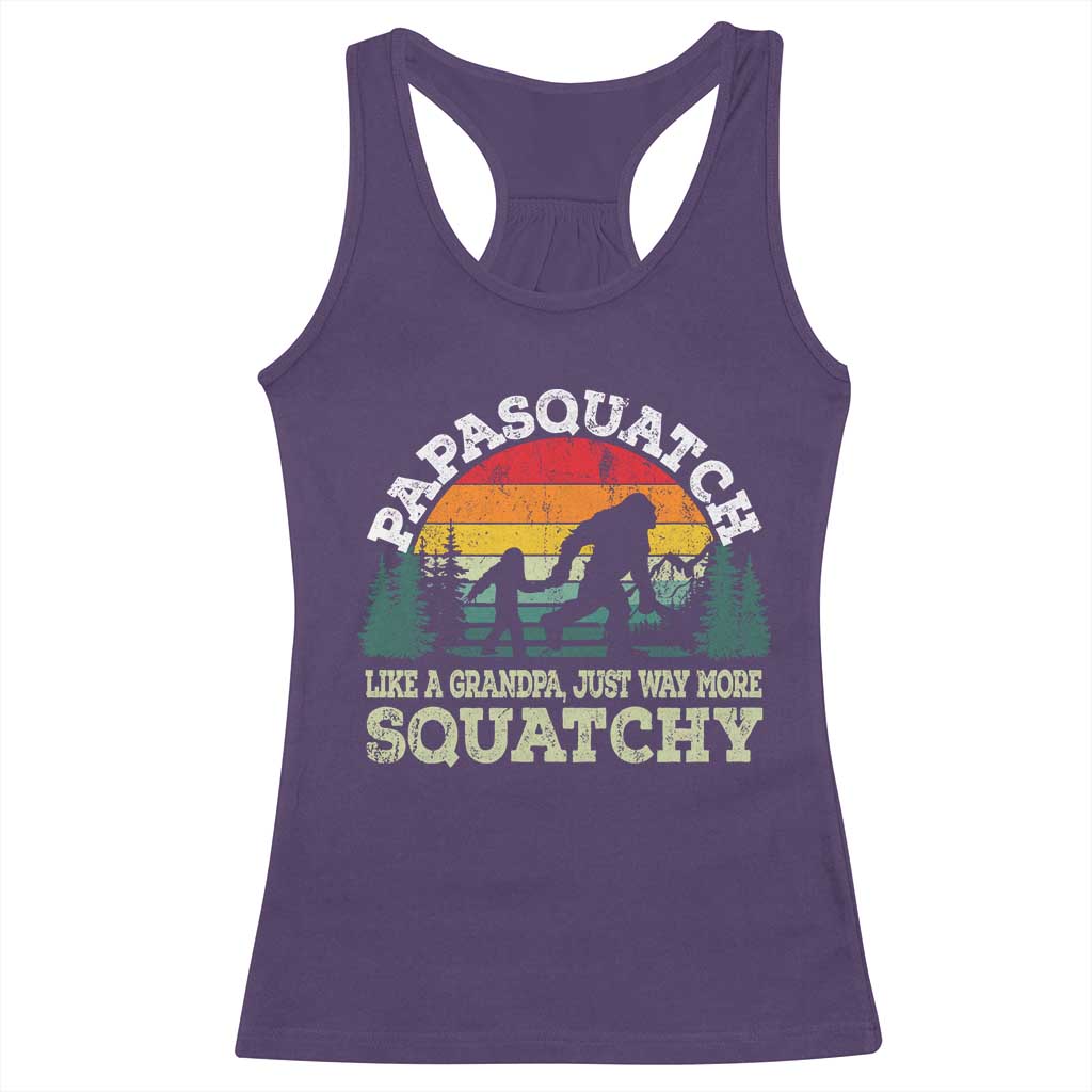 Grandpa Bigfoot Racerback Tank Top Retro Sasquatch Funny TS10 Purple Print Your Wear