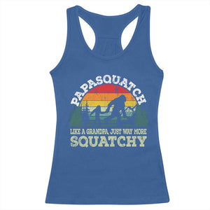 Grandpa Bigfoot Racerback Tank Top Retro Sasquatch Funny TS10 Royal Blue Print Your Wear