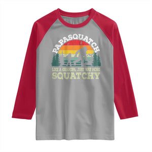Grandpa Bigfoot Raglan Shirt Retro Sasquatch Funny TS10 Sport Gray Red Print Your Wear