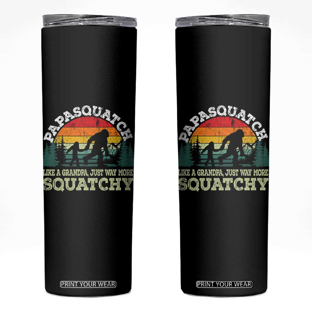 Grandpa Bigfoot Skinny Tumbler Retro Sasquatch Funny TS10 Black Print Your Wear
