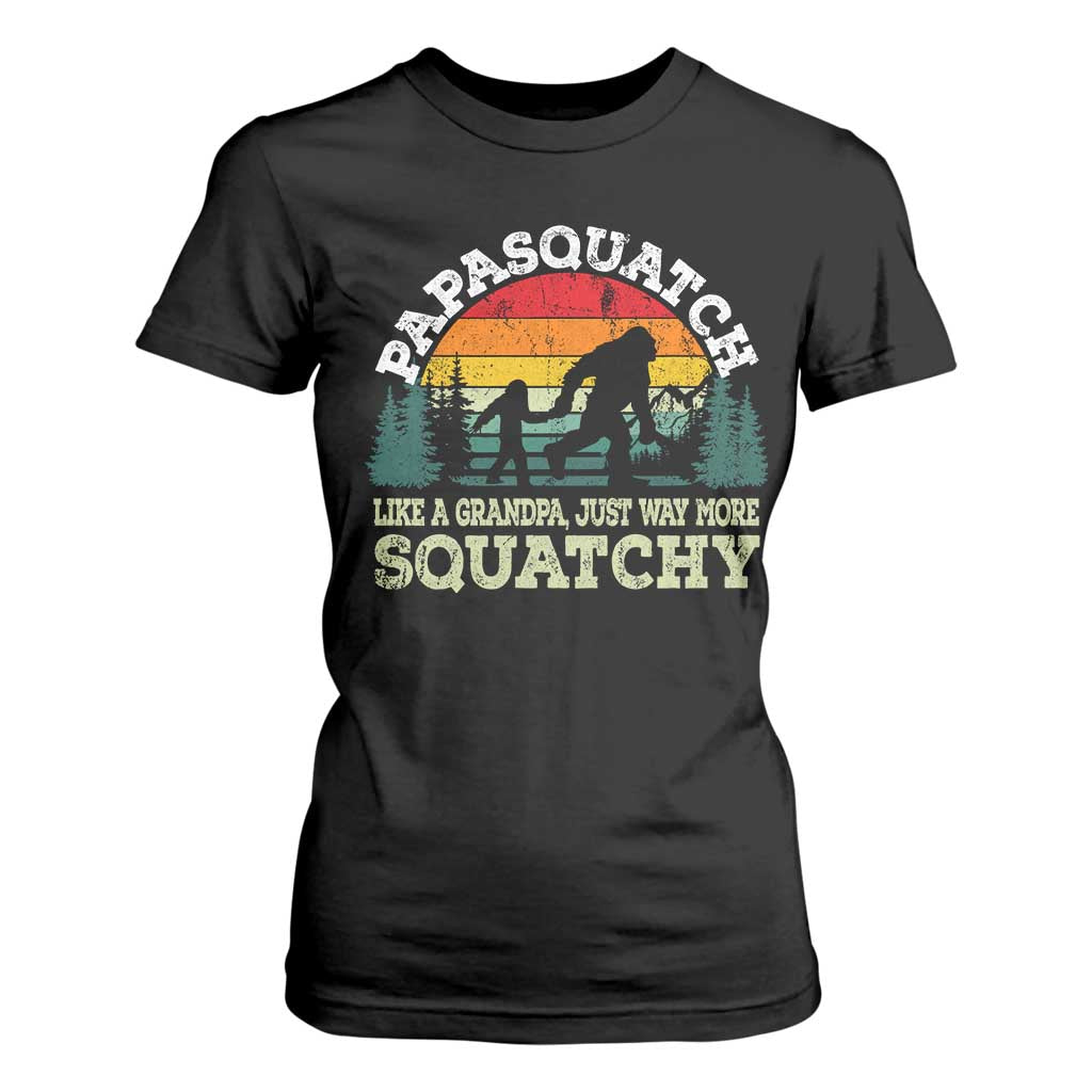 Grandpa Bigfoot T Shirt For Women Retro Sasquatch Funny TS10 Black Print Your Wear