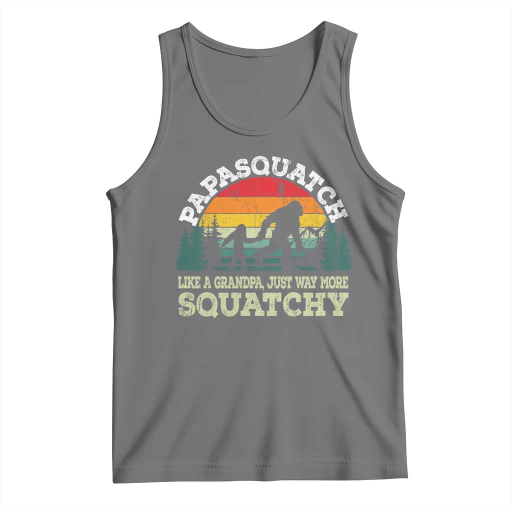 Grandpa Bigfoot Tank Top Retro Sasquatch Funny TS10 Black Heather Print Your Wear