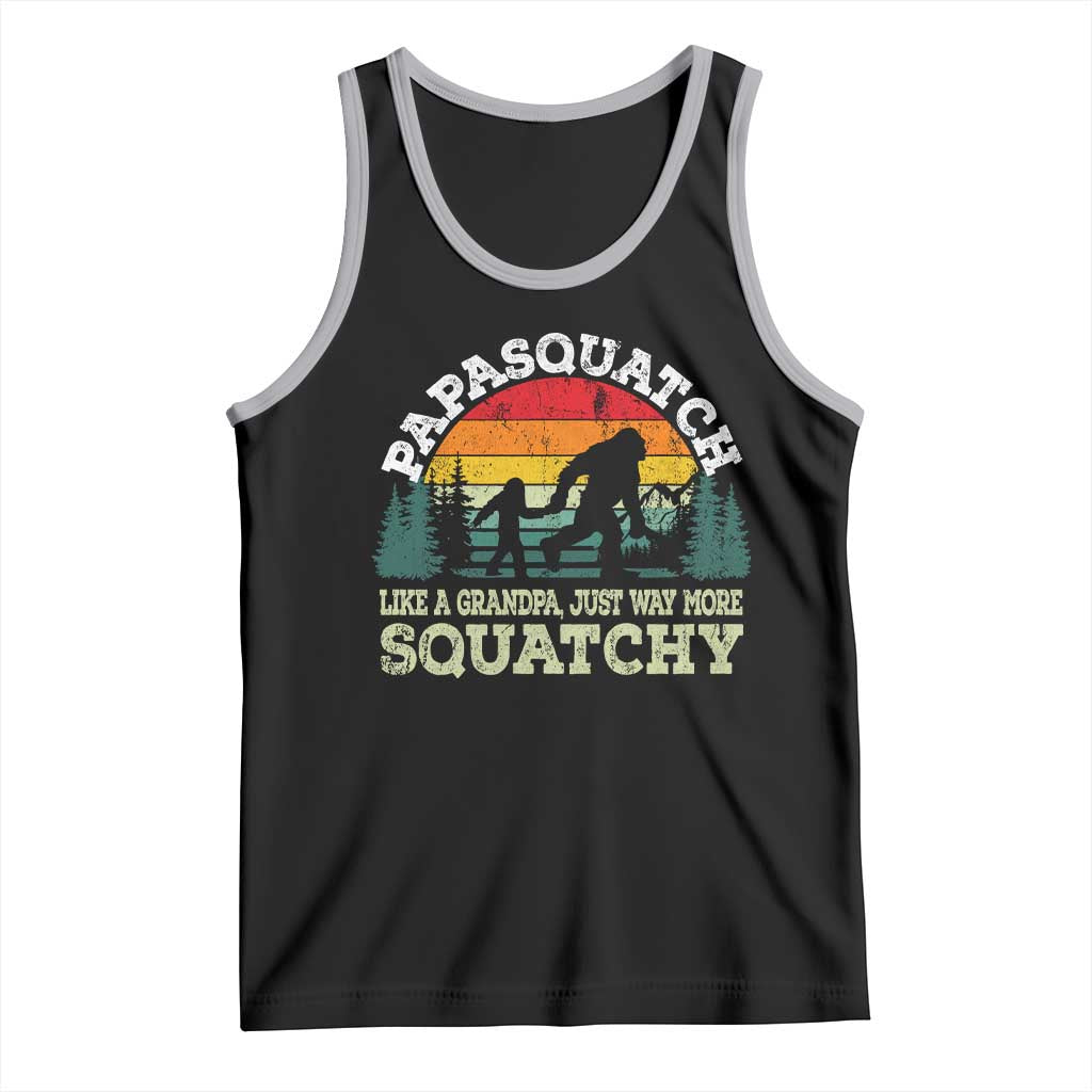 Grandpa Bigfoot Tank Top Retro Sasquatch Funny TS10 Black Athletic Heather Print Your Wear