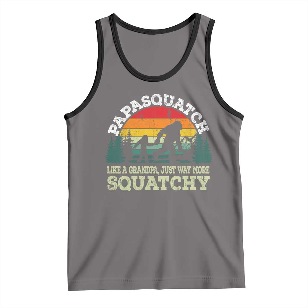 Grandpa Bigfoot Tank Top Retro Sasquatch Funny TS10 Deep Heather Black Print Your Wear