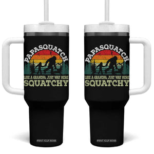 Grandpa Bigfoot Tumbler With Handle Retro Sasquatch Funny TS10 One Size: 40 oz Black Print Your Wear