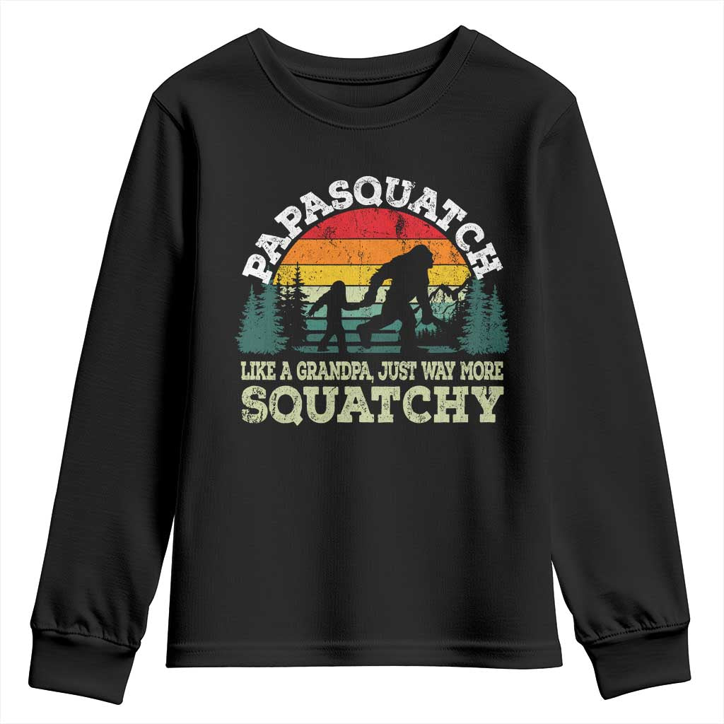 Grandpa Bigfoot Youth Sweatshirt Retro Sasquatch Funny TS10 Black Print Your Wear