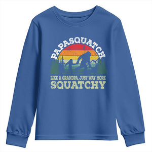 Grandpa Bigfoot Youth Sweatshirt Retro Sasquatch Funny TS10 Royal Blue Print Your Wear
