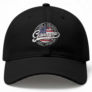 Grumpa Like Regular Grandpa Only Grumpier Baseball Cap Funny Grandfather Grandpa American Flag TS10 Print Your Wear