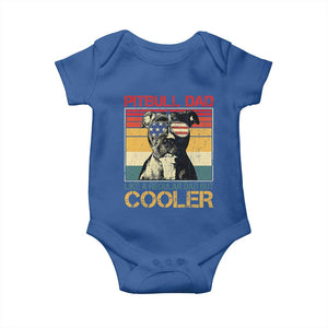 Vintage Pitbull Dad Baby Onesie Like A Regular Dad But Cooler TS10 Royal Blue Print Your Wear