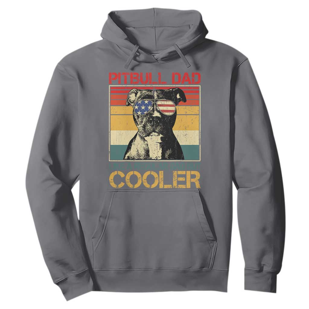 Vintage Pitbull Dad Hoodie Like A Regular Dad But Cooler TS10 Charcoal Print Your Wear