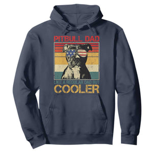 Vintage Pitbull Dad Hoodie Like A Regular Dad But Cooler TS10 Navy Print Your Wear