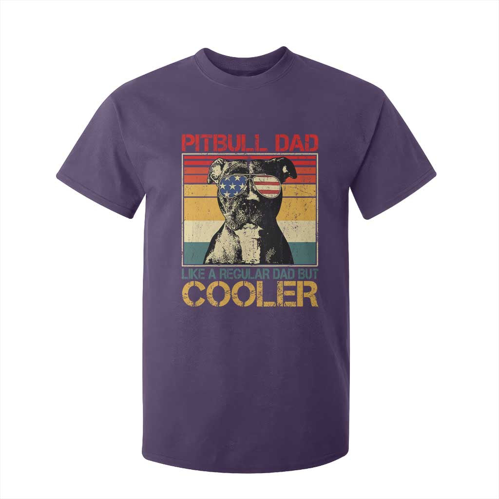 Vintage Pitbull Dad T Shirt For Kid Like A Regular Dad But Cooler TS10 Purple Print Your Wear