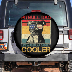 Vintage Pitbull Dad Spare Tire Cover Like A Regular Dad But Cooler TS10 No hole Black Print Your Wear