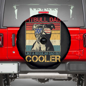 Vintage Pitbull Dad Spare Tire Cover Like A Regular Dad But Cooler TS10 Black Print Your Wear
