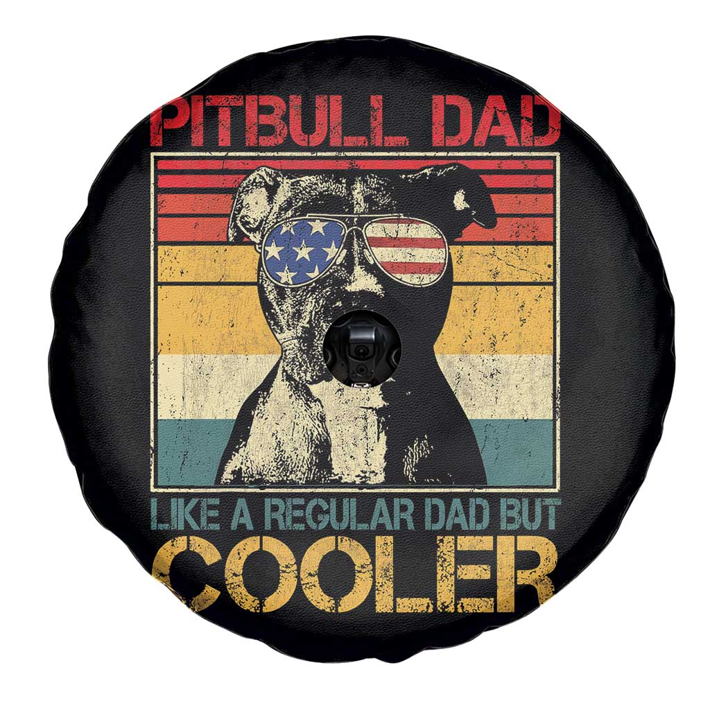 Vintage Pitbull Dad Spare Tire Cover Like A Regular Dad But Cooler TS10 Print Your Wear