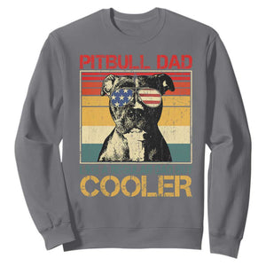 Vintage Pitbull Dad Sweatshirt Like A Regular Dad But Cooler TS10 Charcoal Print Your Wear