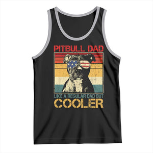 Vintage Pitbull Dad Tank Top Like A Regular Dad But Cooler TS10 Black Athletic Heather Print Your Wear