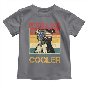 Vintage Pitbull Dad Toddler T Shirt Like A Regular Dad But Cooler TS10 Charcoal Print Your Wear