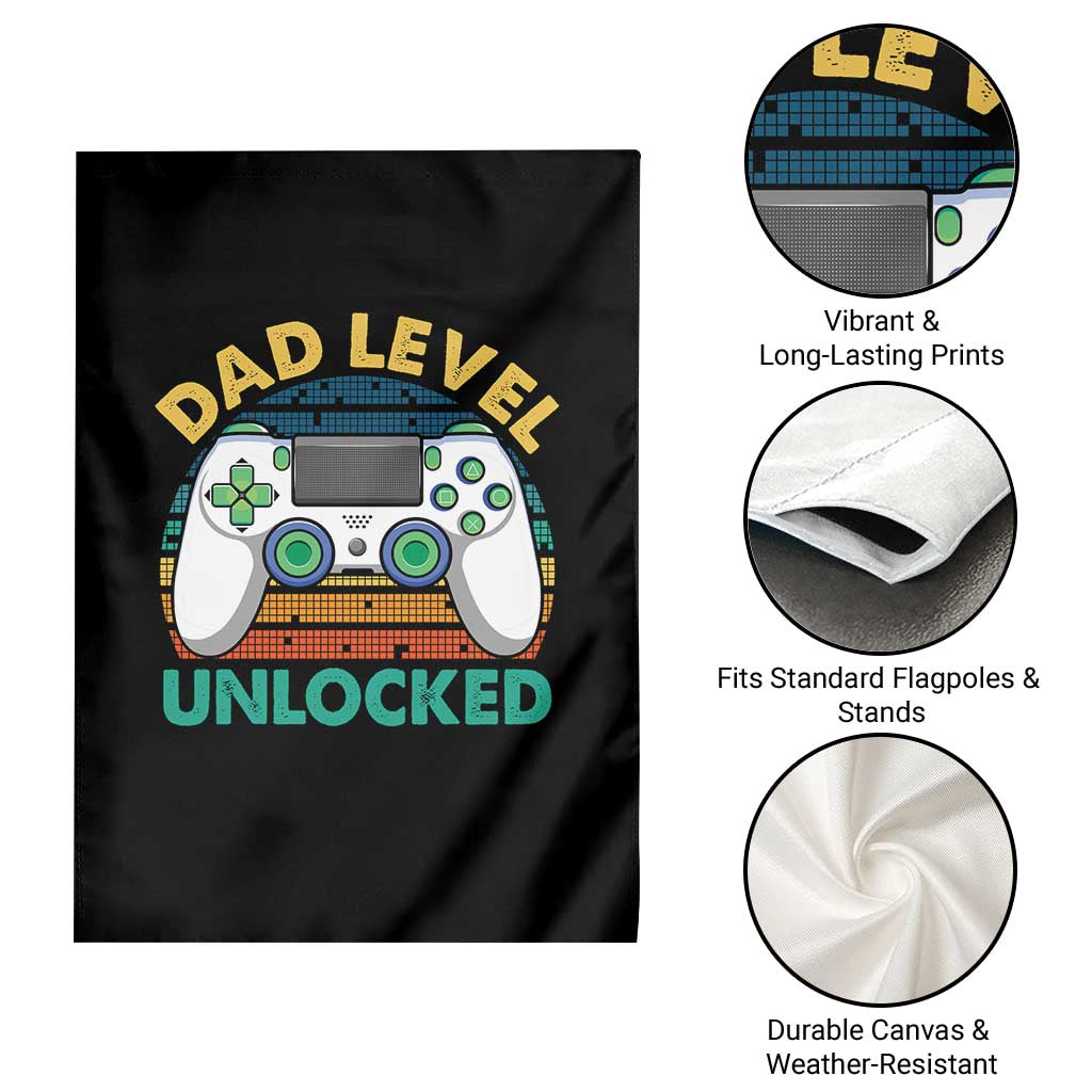Funny New Dad Garden Flag Retro Dad Level Unlocked Gaming Gamer TS10 Print Your Wear