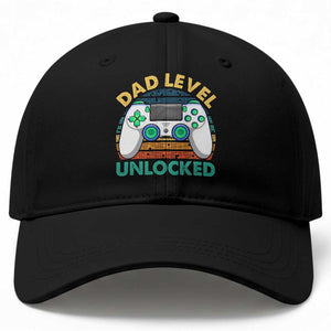 Funny New Dad Baseball Cap Retro Dad Level Unlocked Gaming Gamer TS10 Print Your Wear