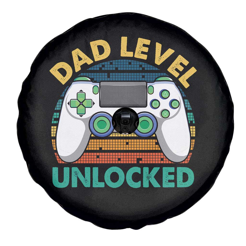 Funny New Dad Spare Tire Cover Retro Dad Level Unlocked Gaming Gamer TS10 Print Your Wear