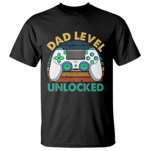 Funny New Dad T Shirt Retro Dad Level Unlocked Gaming Gamer TS10 Black Print Your Wear