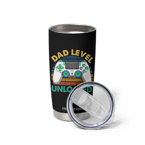 Funny New Dad Tumbler Cup Retro Dad Level Unlocked Gaming Gamer TS10 Print Your Wear