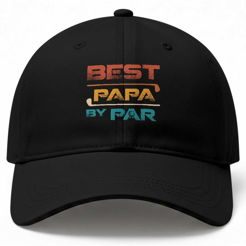 Golf Dad Baseball Cap Best Papa By Par Golfing Golfer Funny Fathers Day Gifts