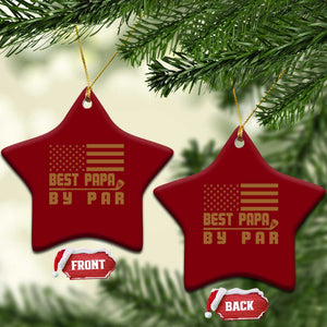 Golf Dad Ceramic Ornament Best Papa By Par American Flag Golfer Fathers Day Gifts TS10 Print Your Wear