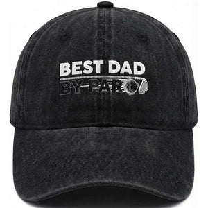 Golf Dad Washed Cotton Baseball Cap Best Dad By Par  Golfing Golfer Funny Fathers Day Gifts