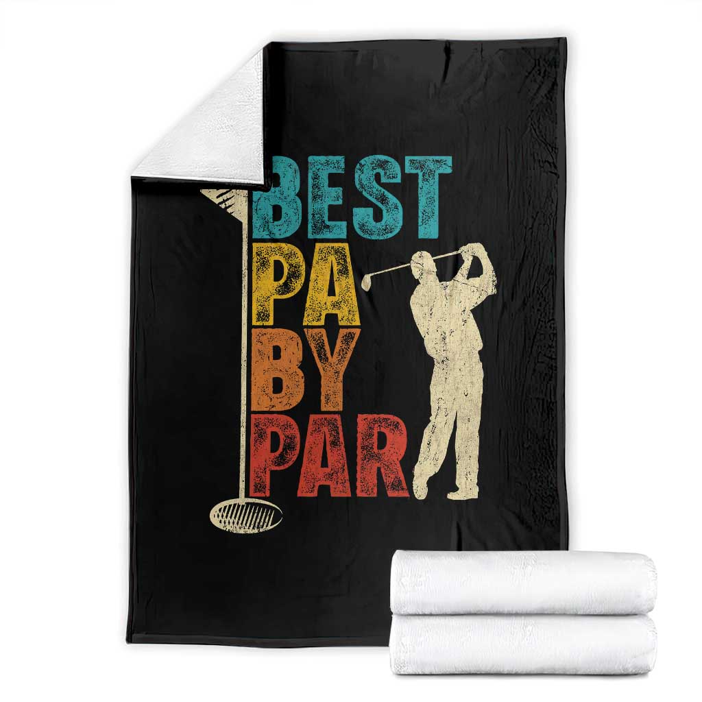 Golf Gifts for Dad Throw Blanket Retro Best Pa By Par Fathers Day TS10 Black Print Your Wear