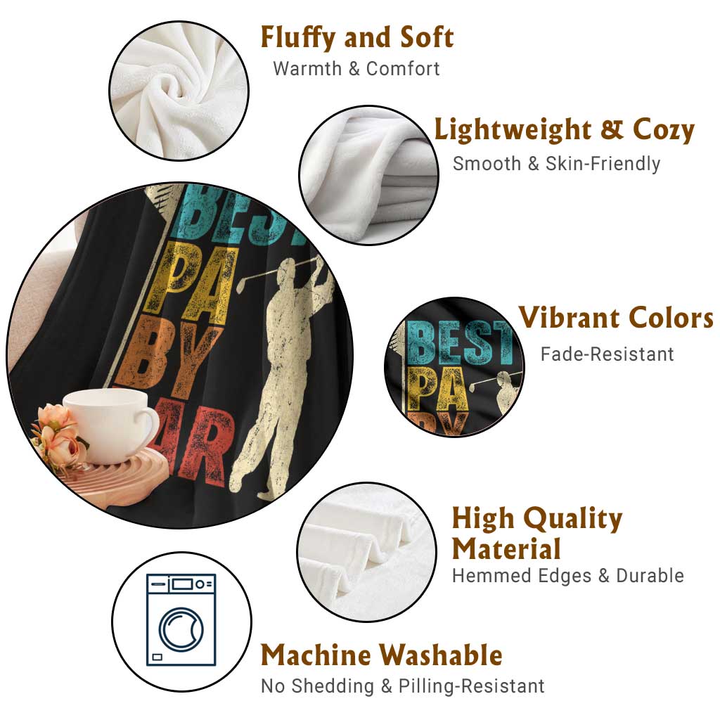 Golf Gifts for Dad Throw Blanket Retro Best Pa By Par Fathers Day TS10 Print Your Wear