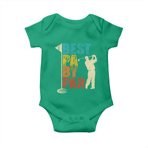 Golf Gifts for Dad Baby Onesie Retro Best Pa By Par Fathers Day TS10 Irish Green Print Your Wear