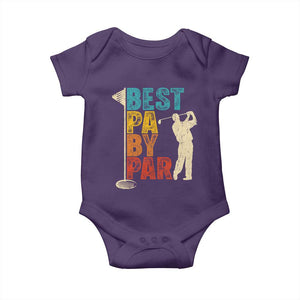 Golf Gifts for Dad Baby Onesie Retro Best Pa By Par Fathers Day TS10 Purple Print Your Wear