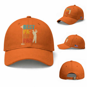 Golf Gifts for Dad Baseball Cap Retro Best Pa By Par Fathers Day TS10 Baseball Cap Universal Fit Orange Print Your Wear