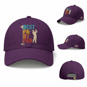 Golf Gifts for Dad Baseball Cap Retro Best Pa By Par Fathers Day TS10 Baseball Cap Universal Fit Purple Print Your Wear
