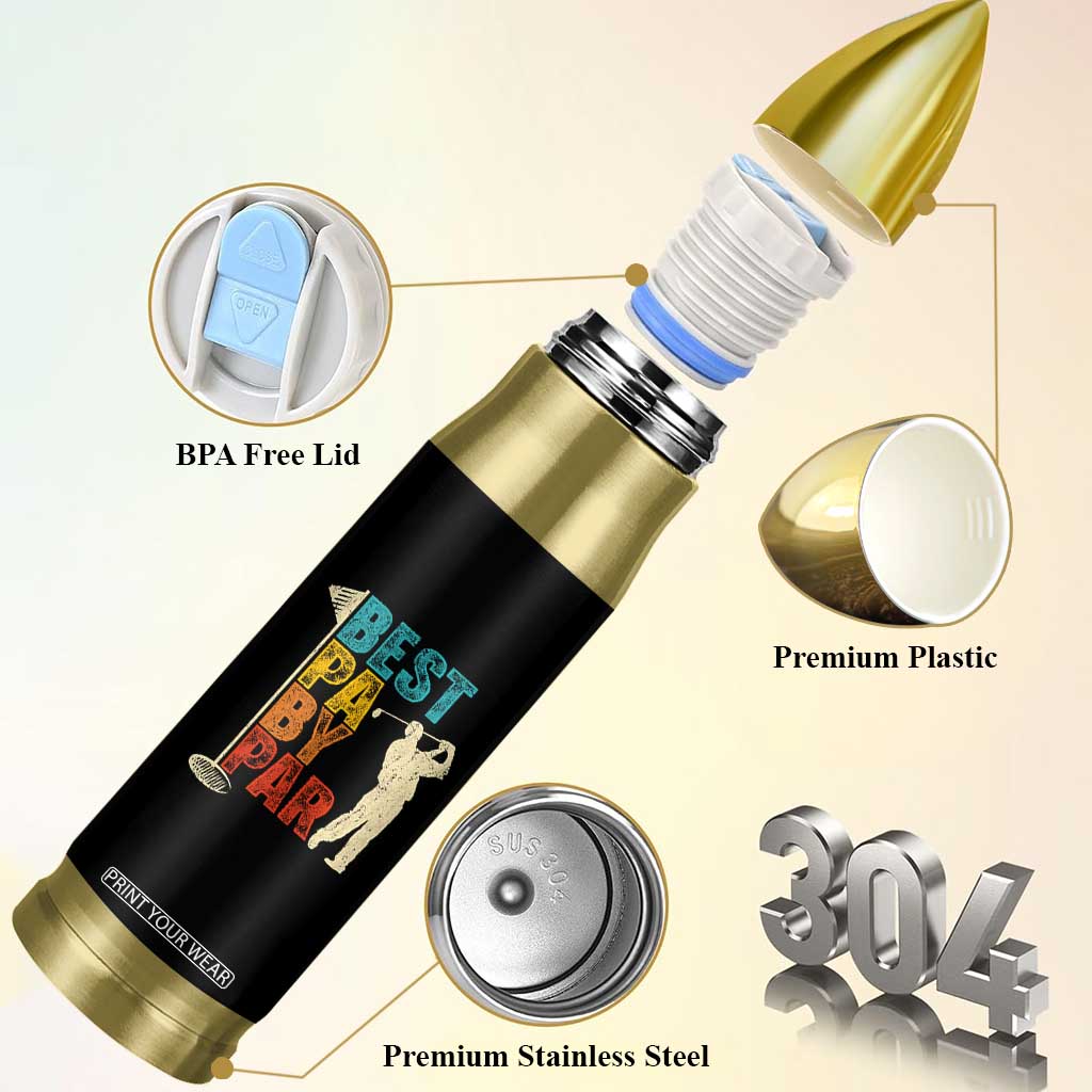 Golf Gifts for Dad Bullet Tumbler Retro Best Pa By Par Fathers Day TS10 Print Your Wear