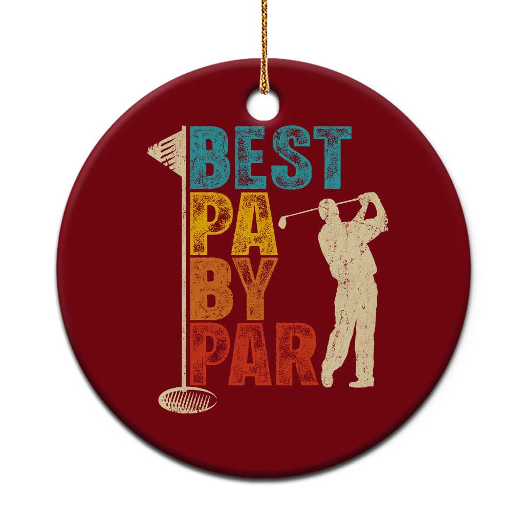 Golf Gifts for Dad Ceramic Ornament Retro Best Pa By Par Fathers Day TS10 1pc Red Print Your Wear