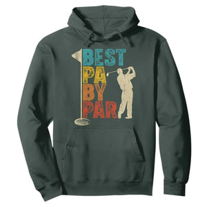 Golf Gifts for Dad Hoodie Retro Best Pa By Par Fathers Day TS10 Dark Forest Green Print Your Wear