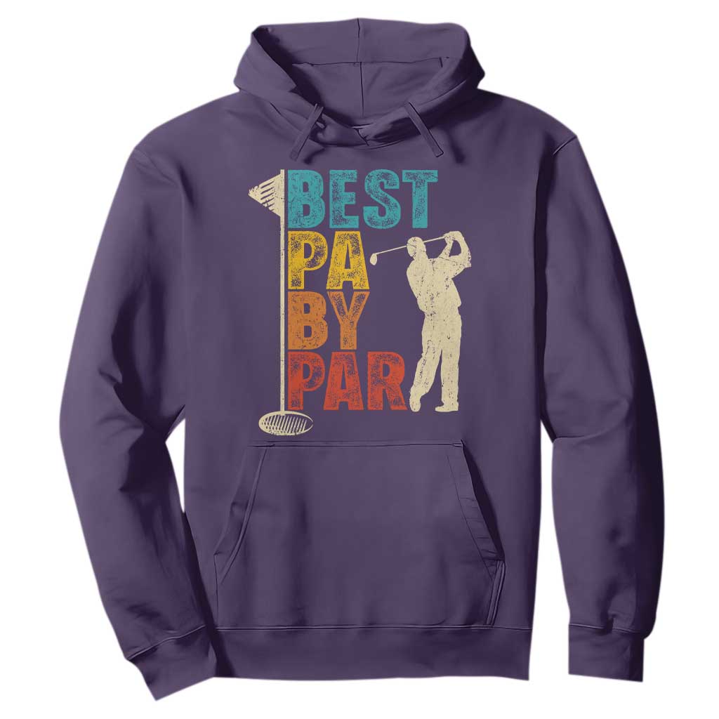 Golf Gifts for Dad Hoodie Retro Best Pa By Par Fathers Day TS10 Purple Print Your Wear