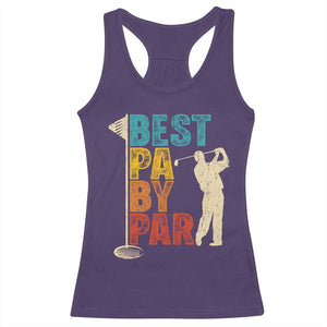 Golf Gifts for Dad Racerback Tank Top Retro Best Pa By Par Fathers Day TS10 Purple Print Your Wear