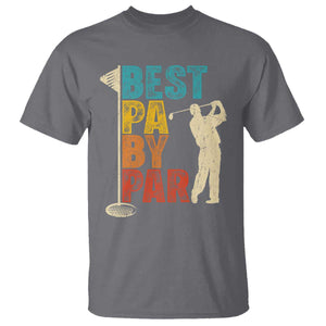 Golf Gifts for Dad T Shirt Retro Best Pa By Par Fathers Day TS10 Charcoal Print Your Wear